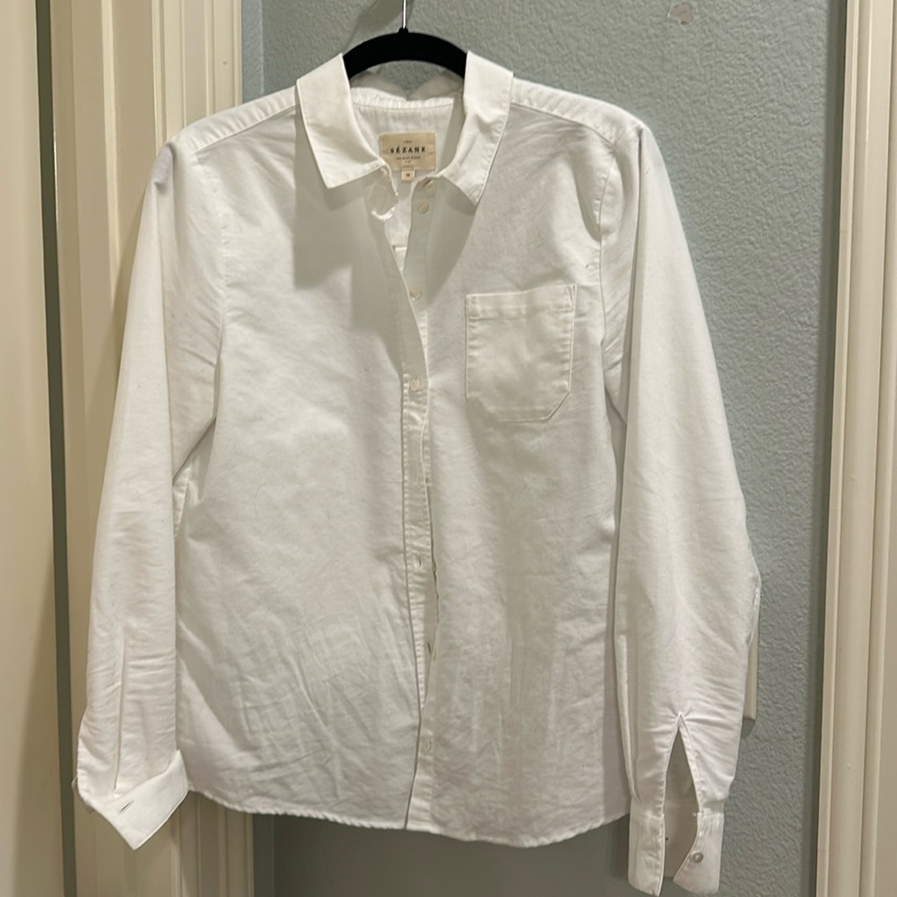Sézane white shirt